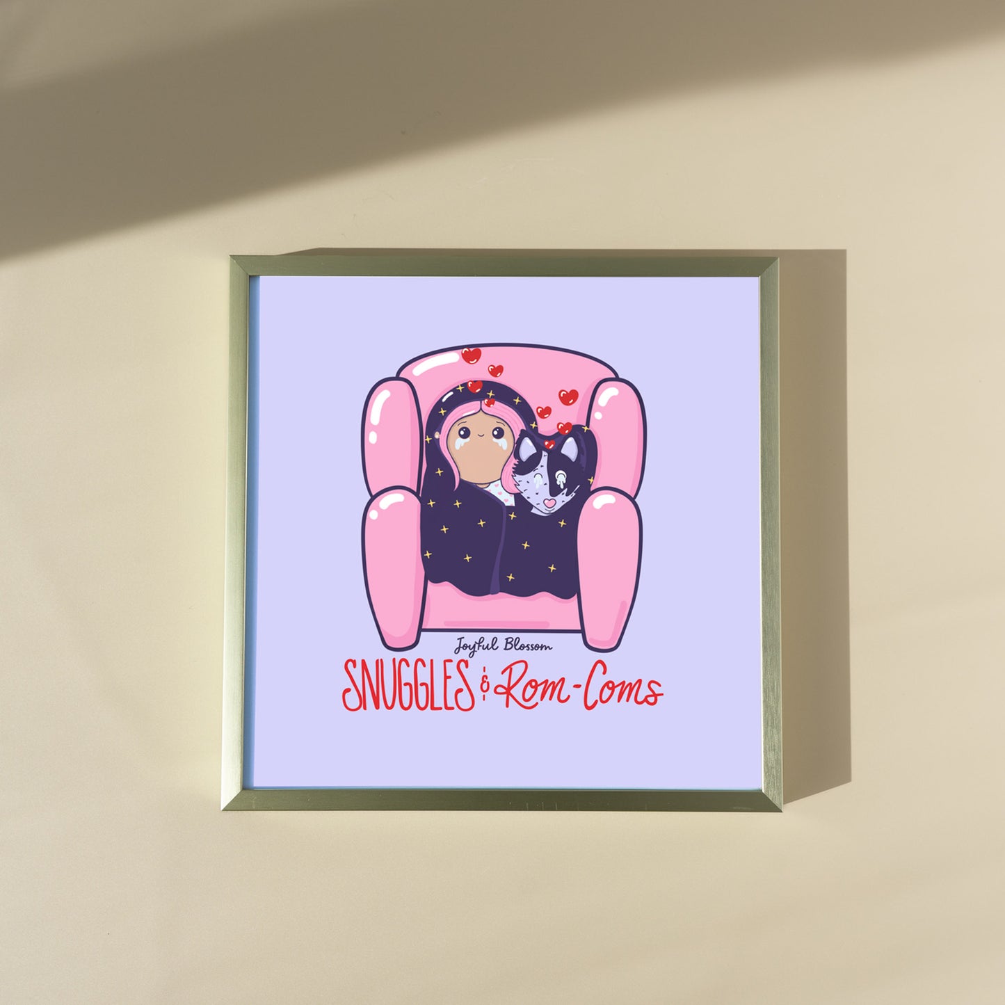 "Snuggles and Rom-Coms" Print - Cozy Vibes for Your Space